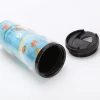 China Supplier stainless steel mug, bamboo fiber mug plastic coffee mug, plastic Glitter Double Wall tumbler gel insert tumbler