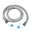 Chrome Stainless steel Encryption double buckle plumbing shower head hose