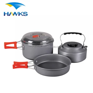 CL2C-DT1615-4 Comlom Hard Anodized Camping Cookware