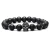 Import Classic 4 Colors Skull Lava Stone Men Bracelet Pave Cubic Zirconia Pulseras Friends Jewelry Gift Nature Stone Beads Bracelet from China