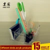 Clear office accessories pmma plexiglass acrylic pen holder, perspex pencil display stand