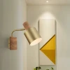Club hotel brass mount led retro wall lamp