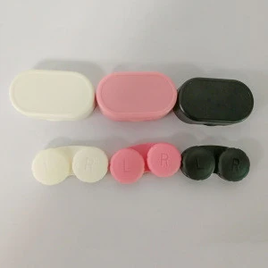 colored contact lens case mini cute contact lens case with mirror