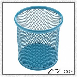 colored round metal mesh pencil stand useful pen holder