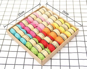 Colorful jute twine yellow Color Jute Yarn for sale