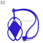 Colorful mobile phone hang rope silicone rubber mobile strap with charm
