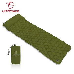 Comfortable ultralight camping pad lightweight self-inflating sleeping mat with pillow attached