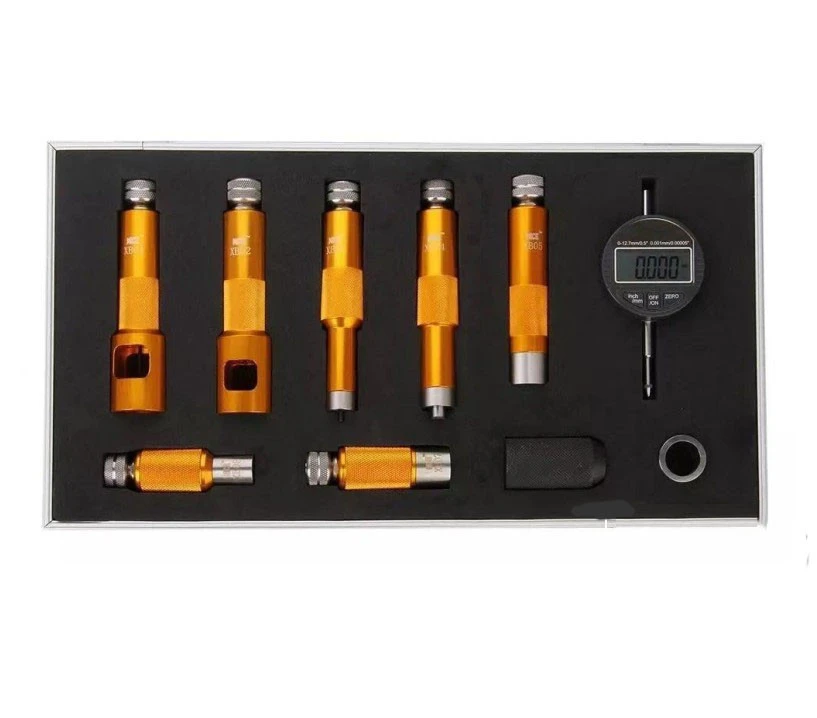 Common rail injector lift measurement tool with the meter