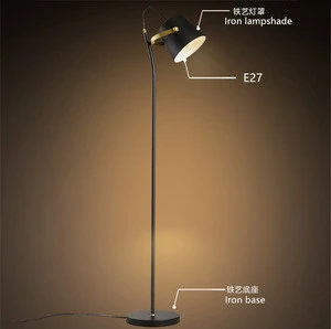 Contracted Vintage Personality Iron eyecare led floor lamps for living room bedroom study bedside lighting
