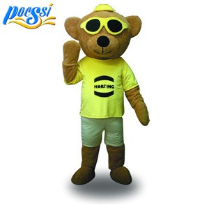 Cool Hip Hop Bear Cartoon Character Mascot Costumes