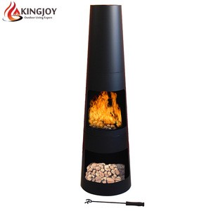 Corten steel heater outdoor wood burning fireplace