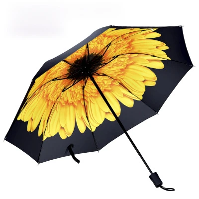 Creative blue umbrella dual - use folding sunshade and sun protection umbrella