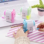 Creative cartoon automatic pencil sharpener Student's prize can customized logo