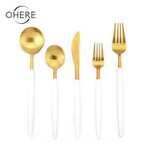 Creative Flatware Sets Wholesale Hotel Tableware Gift Western Restaurant Cutlery Set Creative Dinnerware set for Party&Wedding