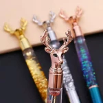 Creative Glitter Rhinestone School Office Stationery Refill Black Ink Metal Ballpoint Pen