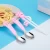 Import Creative Portable Cartoon Cutlery Fork Spoon Stainless Steel Children Tableware Baby practice chopsticks Cutlery 3 pieces / set from China