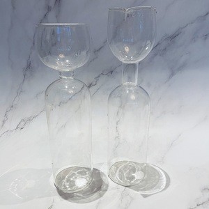 Creative Red Wine Champagne Glass Cup Seal Drink Directly from Bottle Crystal Glass Cocktail Mug glass wine decanter