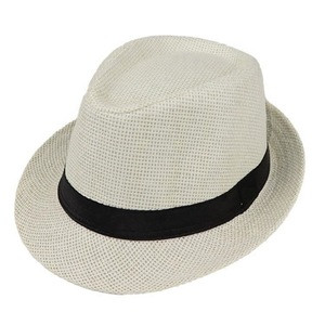 Custom color paper straw fedora hat