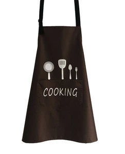 Custom Design Printed Waterproof Kitchen Apron with 2 Pockets and Extra Long Ties