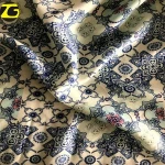 custom digital print spun rayon fabric with ethnic checked style
