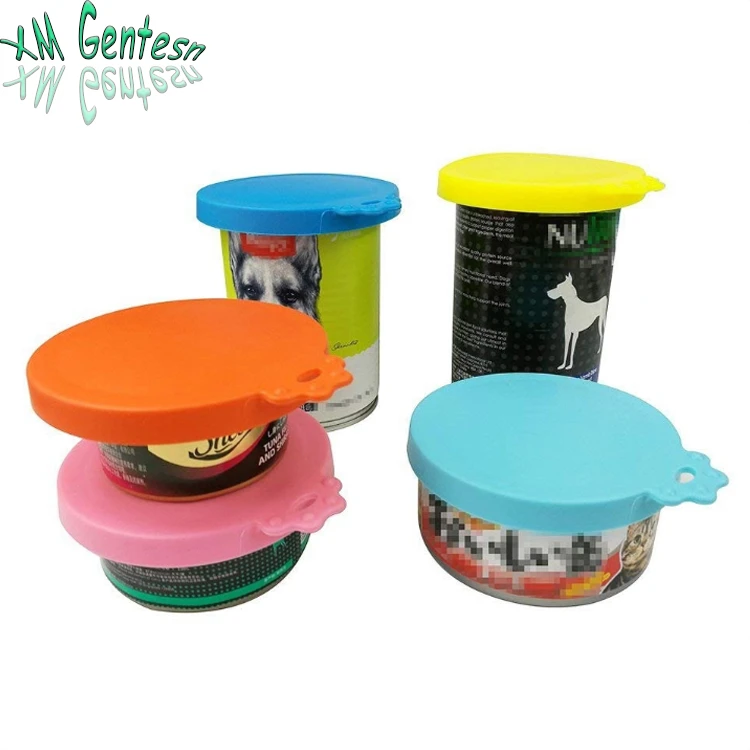 Custom food grade bpa free silicone can covers silicone stretch pet tin lids