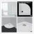 Custom free standing bathroom black resin acrylic artificial stone shower tray