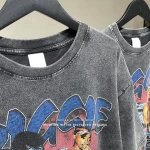 custom graphic tee shirt hip hop vintage blank washed dtg printing t shirt