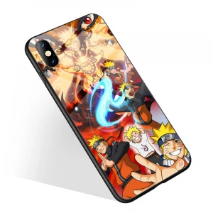 Custom print Anime Naruto phone case for iPhone 12 11 Pro XR XS MAX Tempered glass TPU case for S10 S20 back cover