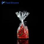 Custom Printed Clear Plastic Food Grade Cellophane Gift Bags