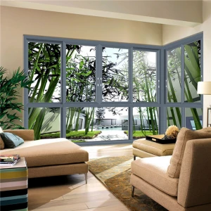 Custom security black aluminium sliding glass windows with mosquito net