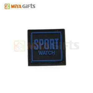 custom size soft silicone clothing brand trademark embossed rubber cloth label