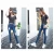 Import Custom size woman jeans straight full length skinny fit ripped woman jeans by oem in china from China