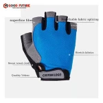 Custom Sport Sublimated Half Finger Gel Padded Cycling Road Bicycle Racing Riding Gloves For Men