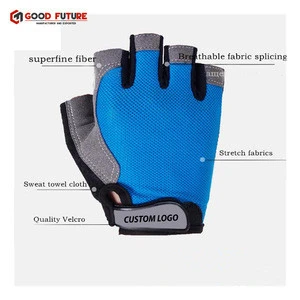Custom Sport Sublimated Half Finger Gel Padded Cycling Road Bicycle Racing Riding Gloves For Men
