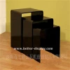 custom U shape clear acrylic coffee table with drawer