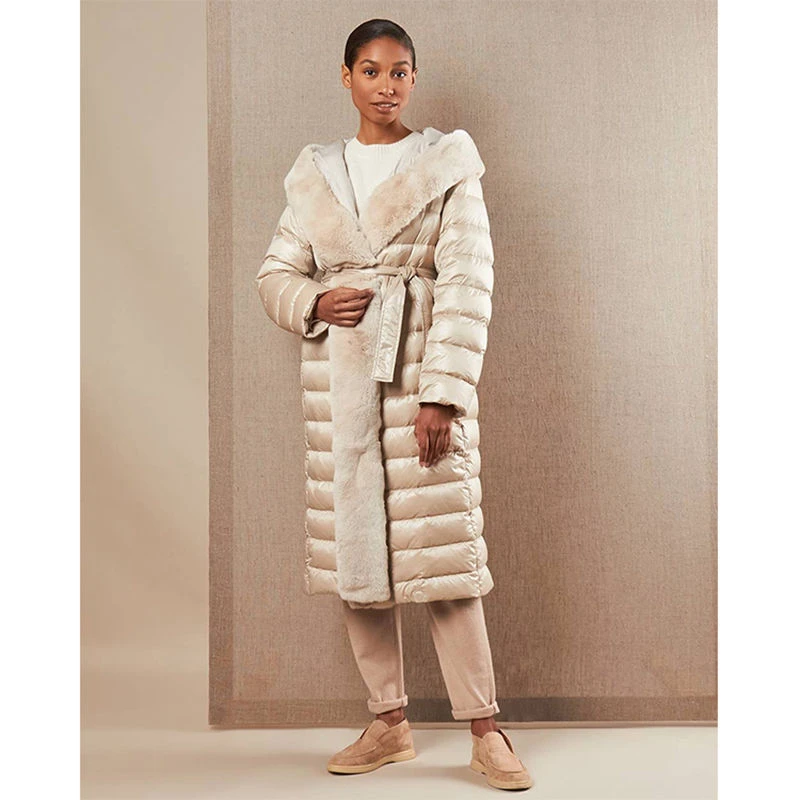 Custom X-long Stylish Waterproof Women Winter Clothes Dowm Puffer Jacket