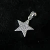 Customized Jewelry Rhodium Plated Cubic Zirconia Stars Star Earrings Pendant Charm 925 Sterling Silver Fine Jewelry Sets