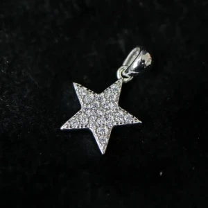 Customized Jewelry Rhodium Plated Cubic Zirconia Stars Star Earrings Pendant Charm 925 Sterling Silver Fine Jewelry Sets