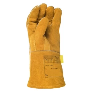 Customized OEM Logo Cow Split Leather Waterproof Welding Gloves