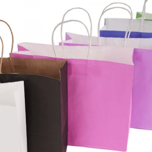 Customized carrier paper bags, Recycled paper bags, shopping paper bags