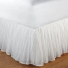 customized solid microfiber bed skirts