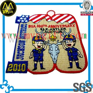 Customized textil woven Embroidery Textile Badges