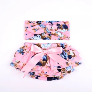 Cute Baby Diaper Cover Newborn Flower Shots Toddler Summer Clothes Cotton Chiffon Ruffle Baby Bloomers