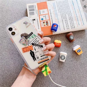 Cute Usb Cable Bite Charger Wire Protector Silicone Cable Saver for Iphone Charging Cord Protector Data Line Cable Protection