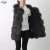 Import dark gray color genuine animal fur women real fox fur long style vest from China