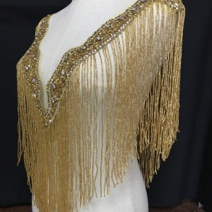 decorative fashion haute coutore bolero in gold