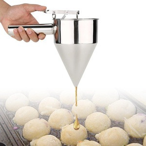 Detachable handle Confectionery Funnel Fish Ball Funnel With Stand Professional Commercial Cake Decorating Tool Funnel
