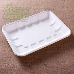 Disposable sugarcane meat fruit tray