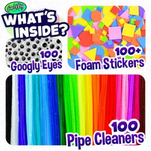 Diy Art Craft Sets Supplies For Kids Crafting Supplies Kits Pipe Cleaners-colour Felt Glitter Poms Feather Buttons