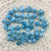 Dominican Blue Copper Pectolite Natural Larimar Beads Round Loose Beads for Jewelry Making